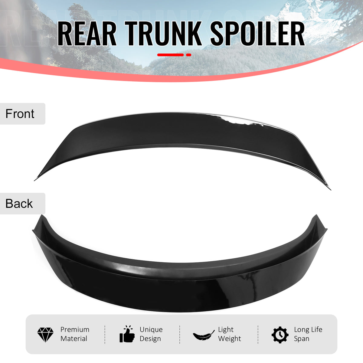 Fits 26-27 Tesla Model Y Juniper IKON Style Duckbill Trunk Spoiler Gloss Black