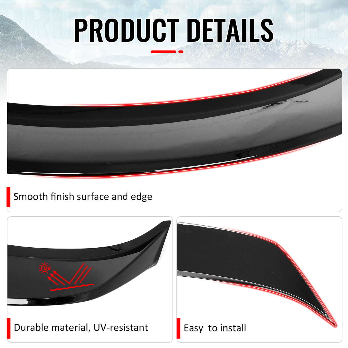 Fits 26-27 Tesla Model Y Juniper IKON Style Duckbill Trunk Spoiler Gloss Black