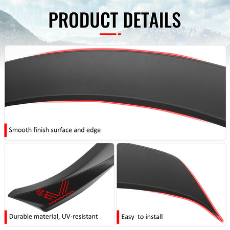 Fits 26-27 Tesla Model Y Juniper IKON Style Duckbill Trunk Spoiler Matte Black