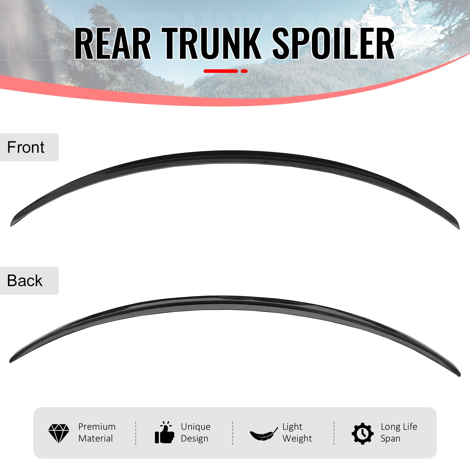 Fits 2026 Tesla Model Y Juniper OE Style Trunk Spoiler ABS