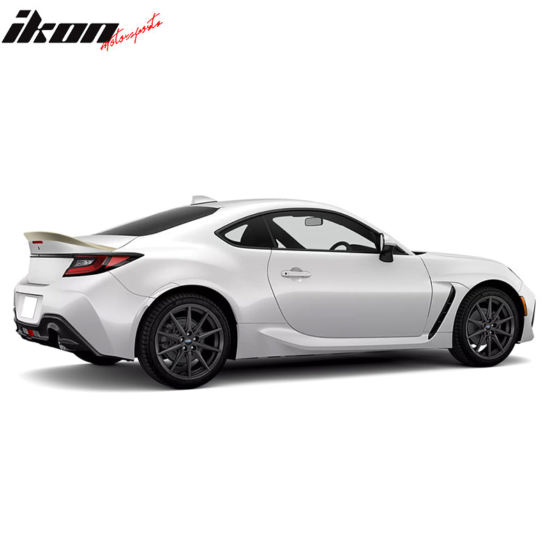 IKON MOTORSPORTS, Trunk Spoiler Compatible With 2022-2024 Subaru BRZ Toyota GR86, Rear Spoiler Wing Trunk Lip