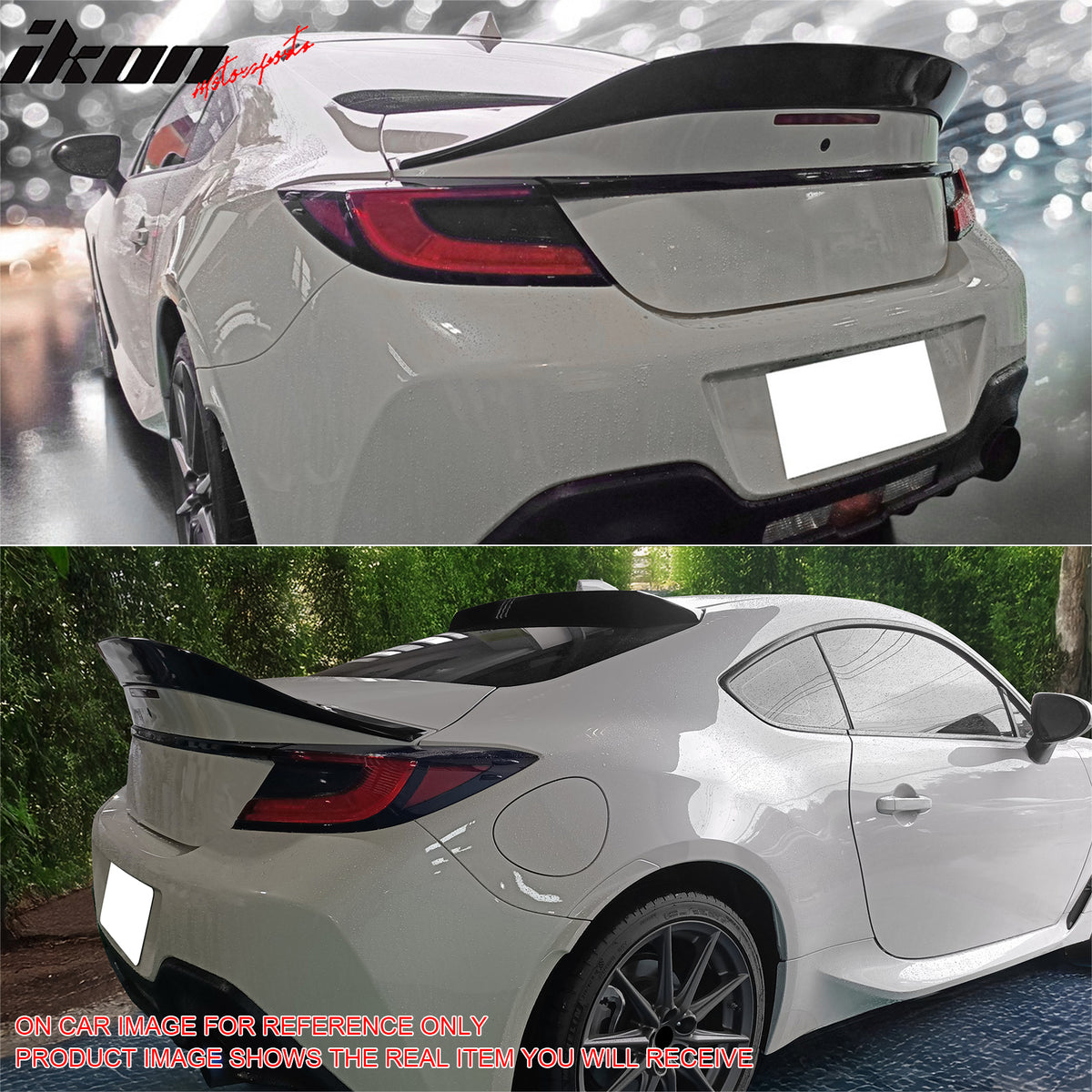 Fits 22-26 Toyota GR86/Subaru BRZ IKON Trunk Spoiler FRP Painted #CB4 EH3 Black