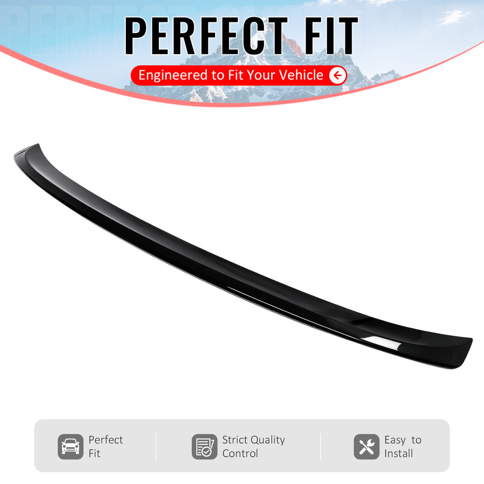 Fits 2013-2018 Toyota Avalon Trunk Spoiler IKON Style Gloss Black ABS