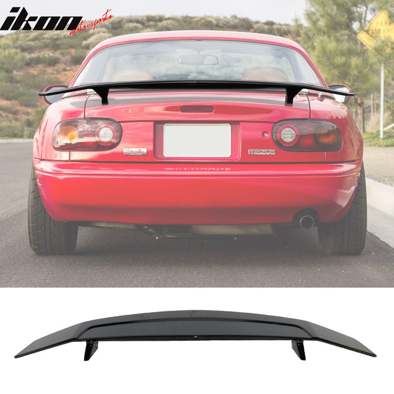 1990-1997 Mazda Miata IKON Type A Glossy Black Rear Trunk Spoiler ABS