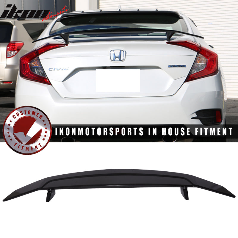 Universal Fitment 2 Post Gloss Black Rear Spoiler Wing Lip Wing ABS