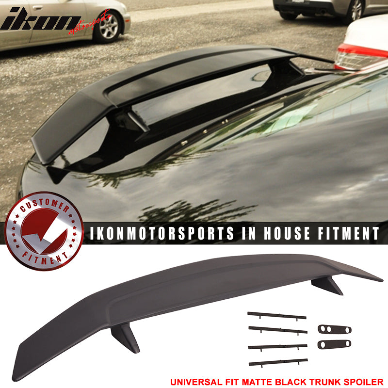Universal Fitment 2 Post Matte Black Rear Spoiler Wing Lip Wing ABS