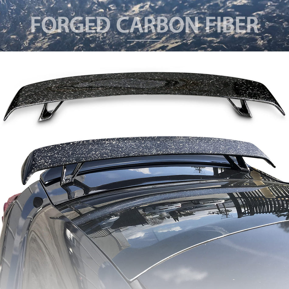 Universal Fitment Rear Trunk Spoiler Lip Wing Forged Carbon Fiber