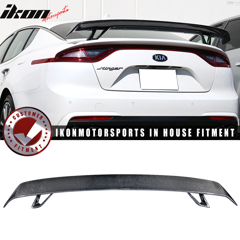 2018-2021 Kia Stinger Rear Trunk Spoiler Wing Deck Lid Carbon Fiber CF