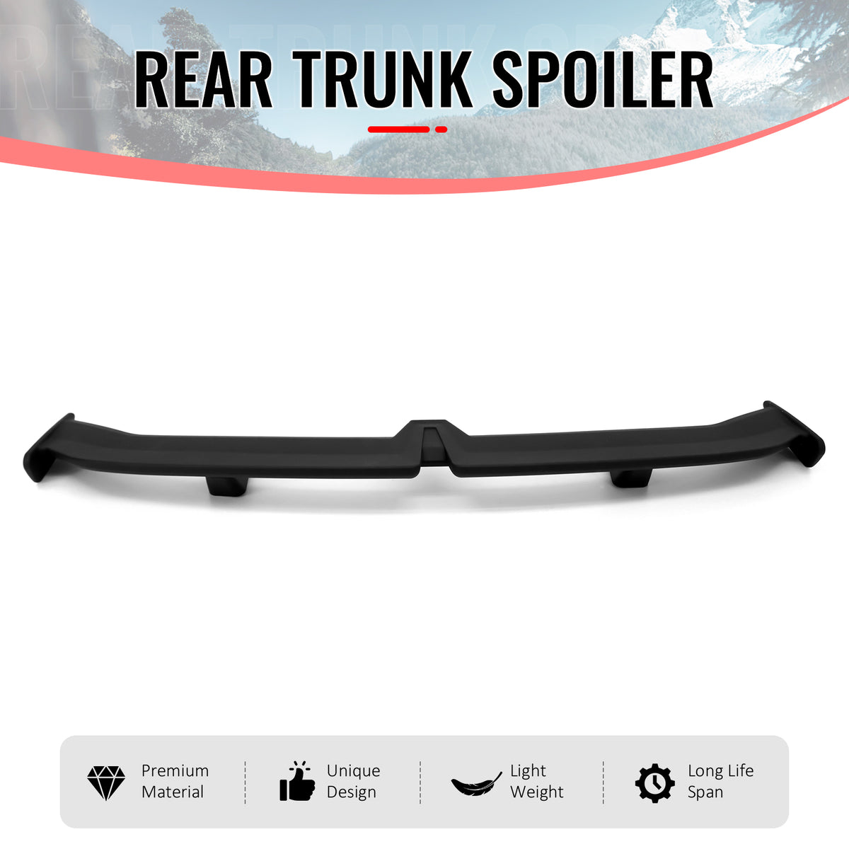For 12-18 Audi A6 S6 Sedan 54" PRO Style Rear Trunk Spoiler Wing Matte Black ABS