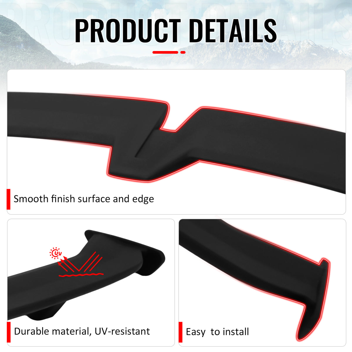 For 12-18 Audi A6 S6 Sedan 54" PRO Style Rear Trunk Spoiler Wing Matte Black ABS