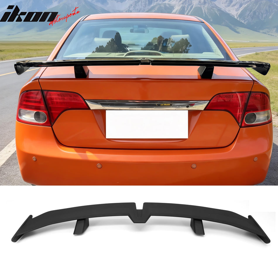 2006-2011 Honda Civic 54'' PRO Style Matte Black Rear Trunk Spoiler Wing Lip ABS