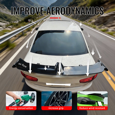 For 17-24 Audi A4 S4 Sedan 54" PRO Style Rear Trunk Spoiler Wing Gloss Black ABS