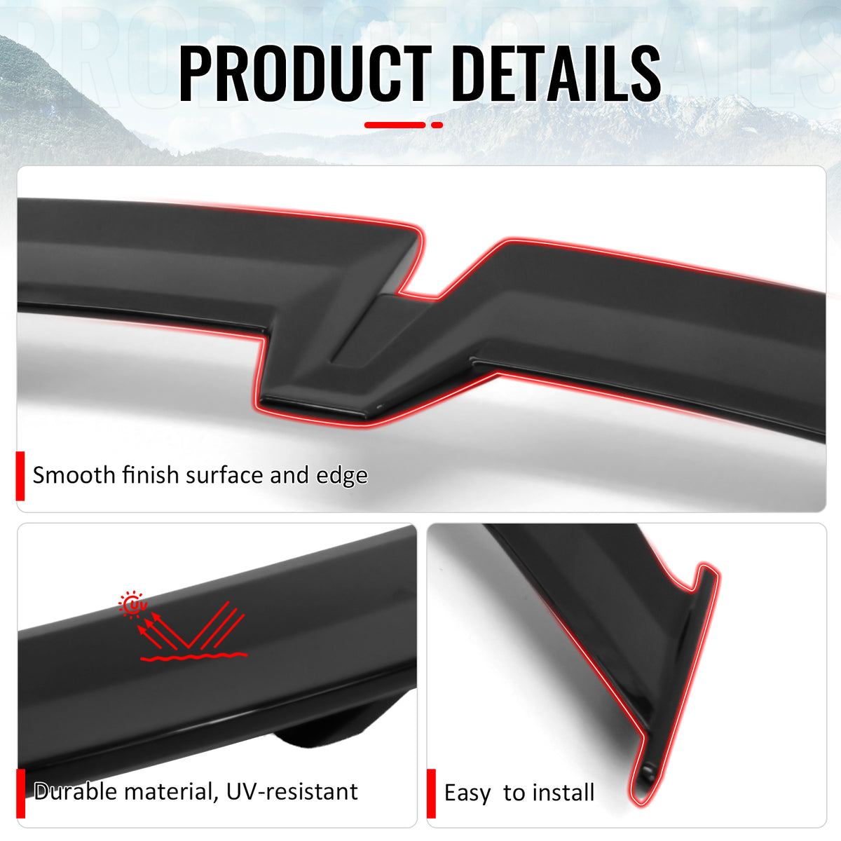 Fits 17-23 Benz W213 E-Class 54" PRO Style Rear Trunk Spoiler Gloss Black ABS