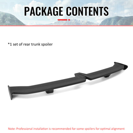 Fits 18-24 Toyota Camry 54" PRO Style Rear Trunk Spoiler Wing Gloss Black ABS