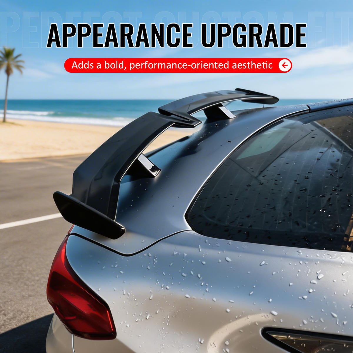 Fits 18-22 Honda Accord 54" PRO Style Rear Trunk Spoiler Wing Gloss Black ABS