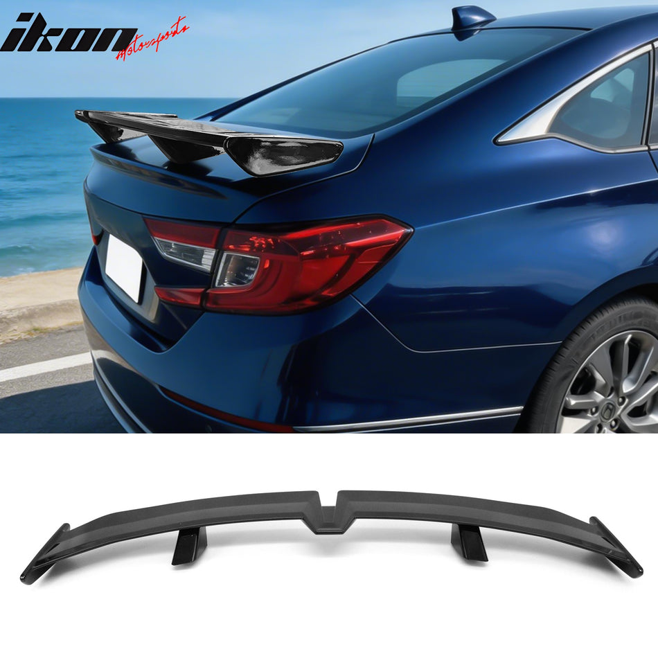 2018-2022 Honda Accord 54'' PRO Style Gloss Black Rear Trunk Spoiler Wing Lip ABS
