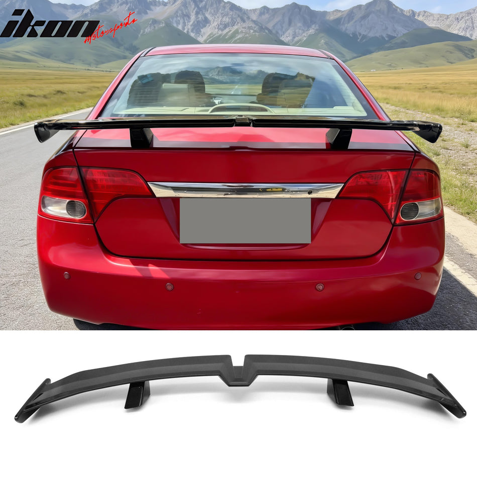 2006-2011 Honda Civic 54'' PRO Style Gloss Black Rear Trunk Spoiler Wing Lip ABS