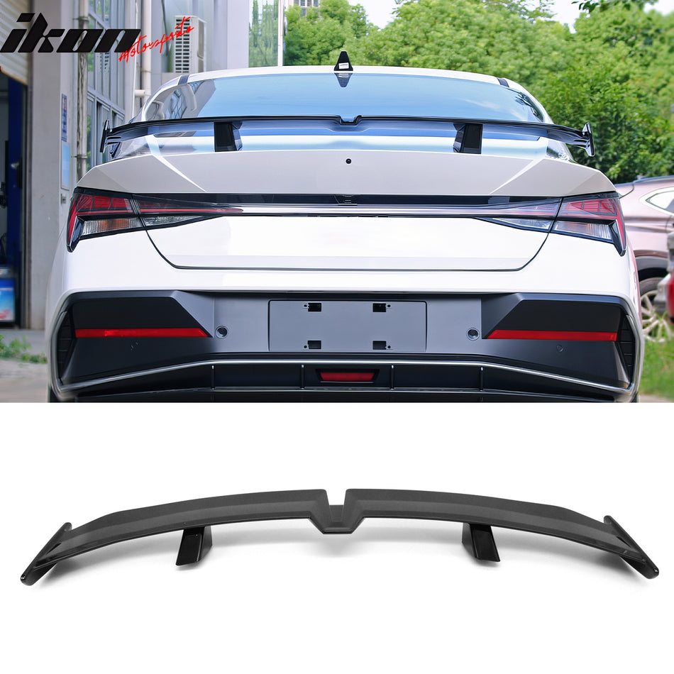 2021-2026 Hyundai Elantra 54'' PRO Style Gloss Black Rear Trunk Spoiler Wing Lip ABS