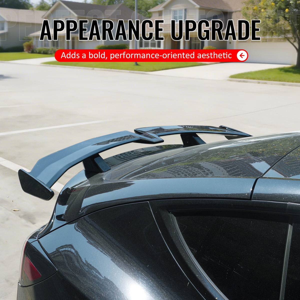 Fits 20-26 Tesla Model Y 54" PRO Style Rear Trunk Spoiler Wing Gloss Black ABS