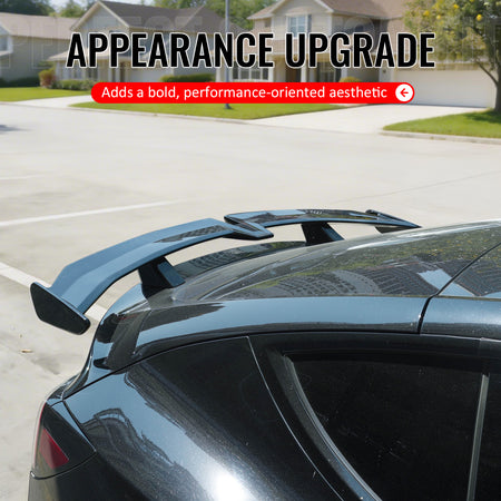 Fits 20-26 Tesla Model Y 54" PRO Style Rear Trunk Spoiler Wing Gloss Black ABS