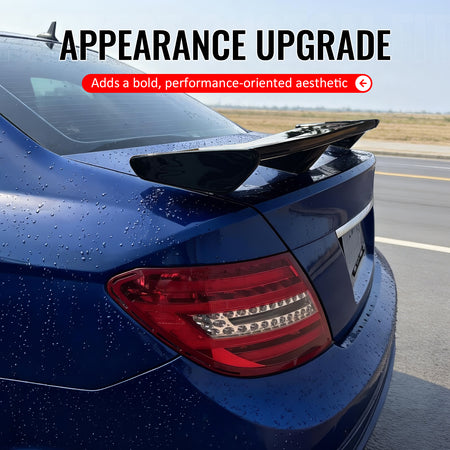 Fits 08-14 Benz W204 C-Class 54" PRO Style Rear Trunk Spoiler Gloss Black ABS