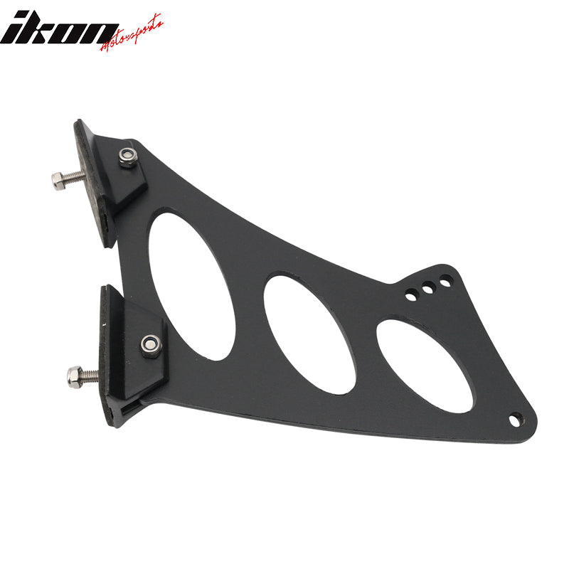 IKON MOTORSPRTS, Universal Spoiler Leg Brackets Compatible With Most Vehicles, 2PCS Car Rear Trunk Spoiler Wing Legs Mounting Brackets Side Plates V2 Style
