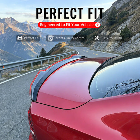 Fits 2019-2025 Volvo S60 Trunk Spoiler IKON Style Gloss Black ABS