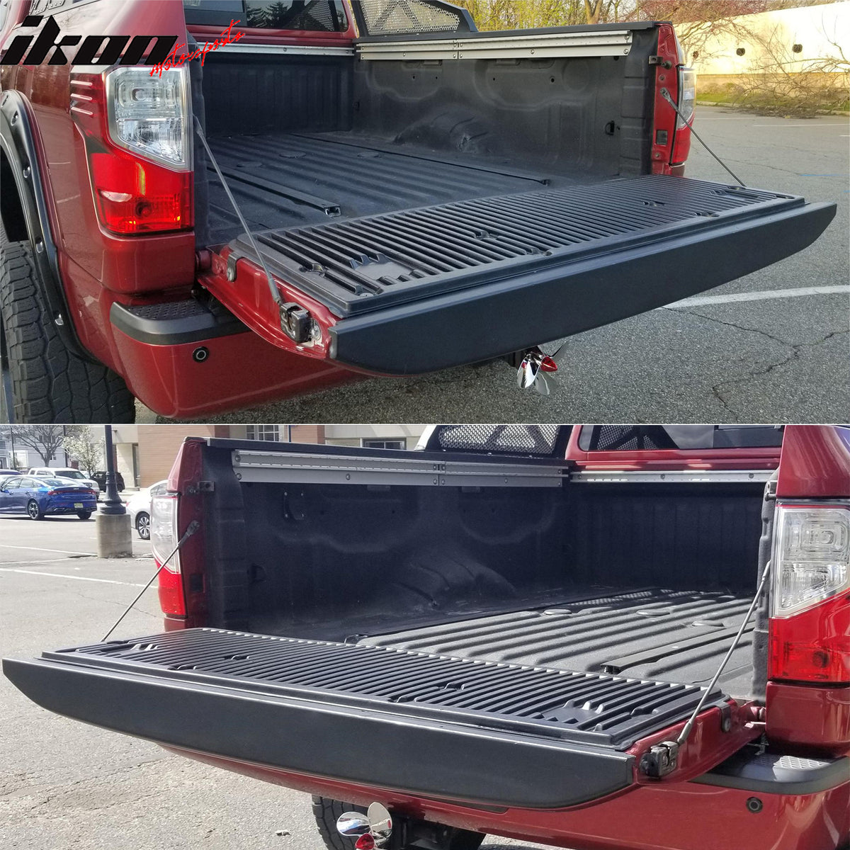 Fits 16-24 Nissan Titan & Titan XD Tailgate Molding Cap Protector Spoiler Cover