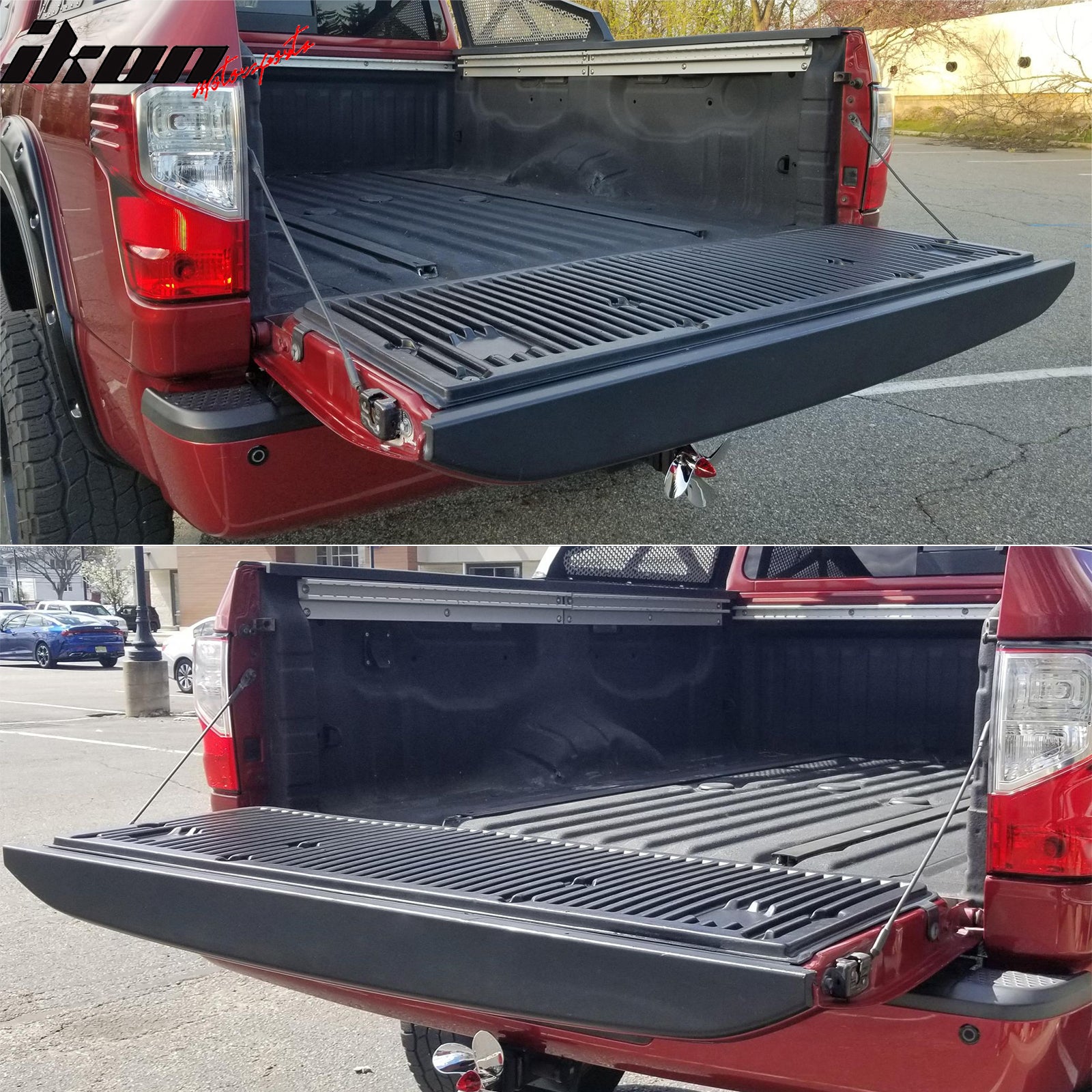 Fits 16-24 Nissan Titan & Titan XD Tailgate Molding Cap Protector Spoiler Cover
