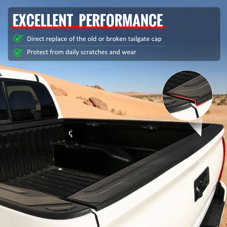 Fits 16-23 Toyota Tacoma Pickup Tailgate Cover Spoiler Molding Cap Protector