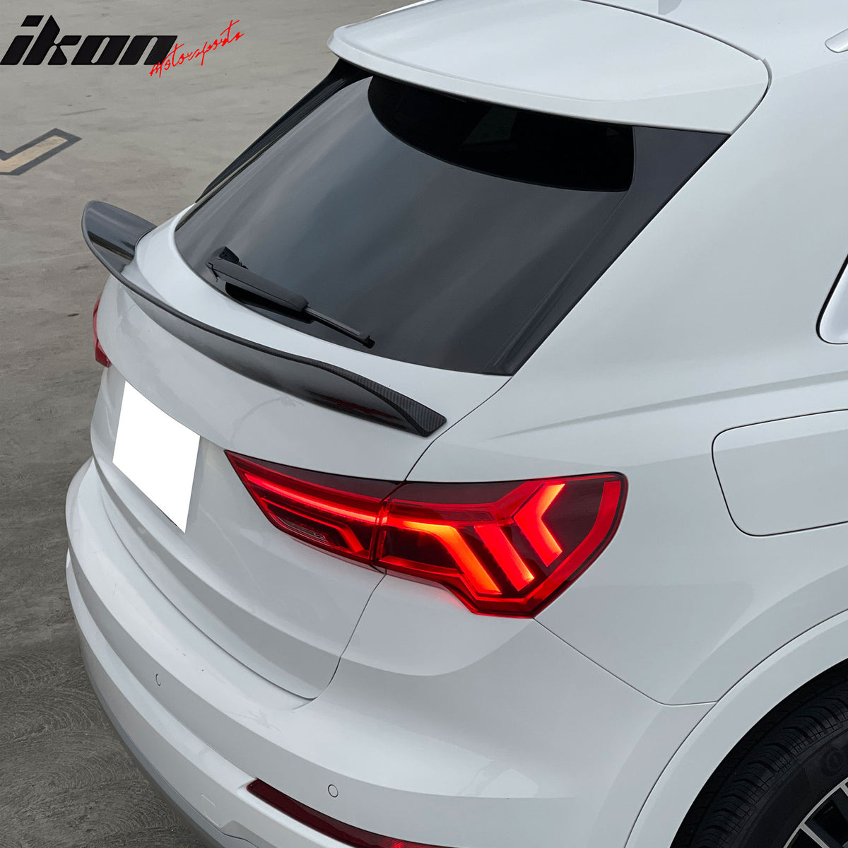 Fits 19-24 Audi Q3 IKON Style ABS Add-on Rear Trunk Spoiler Wing Lip
