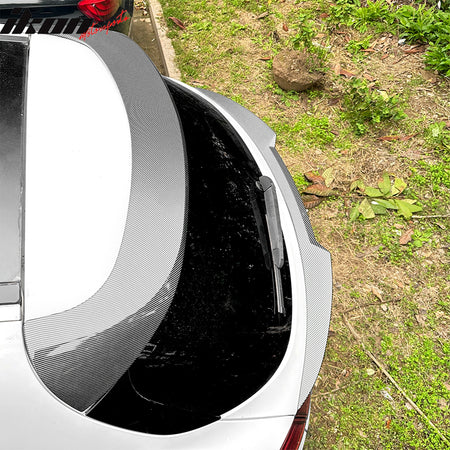 Fits 17-26 Alfa Romeo Stelvio V Style Trunk Middle Spoiler Carbon Fiber Print