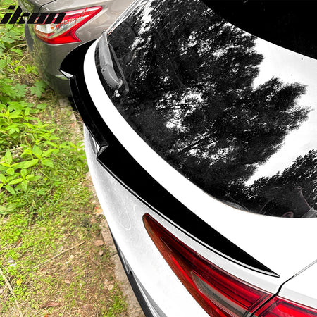 Fits 17-26 Alfa Romeo Stelvio V Style Trunk Middle Spoiler Wing Gloss Black ABS