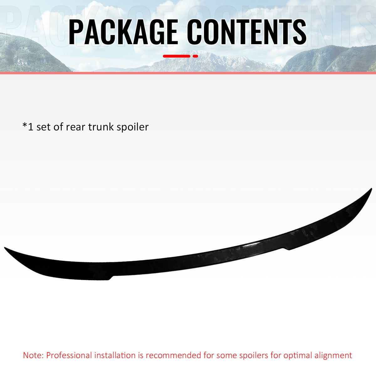 Fits 18-24 BMW X3 G01 IKON Style Rear Trunk Middle Spoiler Wing Gloss Black ABS