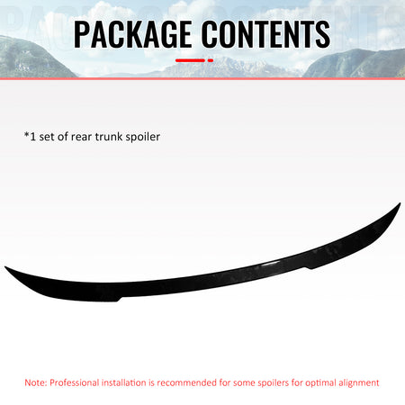 Fits 18-24 BMW X3 G01 IKON Style Rear Trunk Middle Spoiler Wing Gloss Black ABS