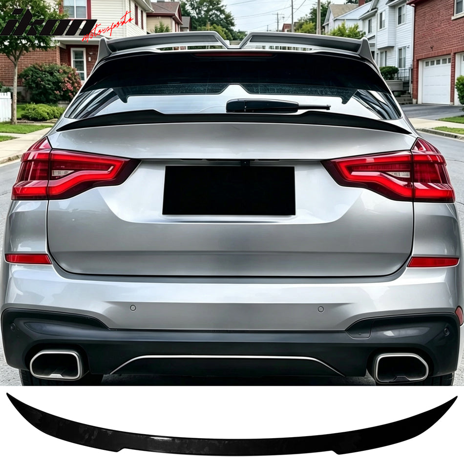 2018-2024 BMW X3 G01 IKON Style Rear Trunk Middle Spoiler Wing Gloss Black ABS