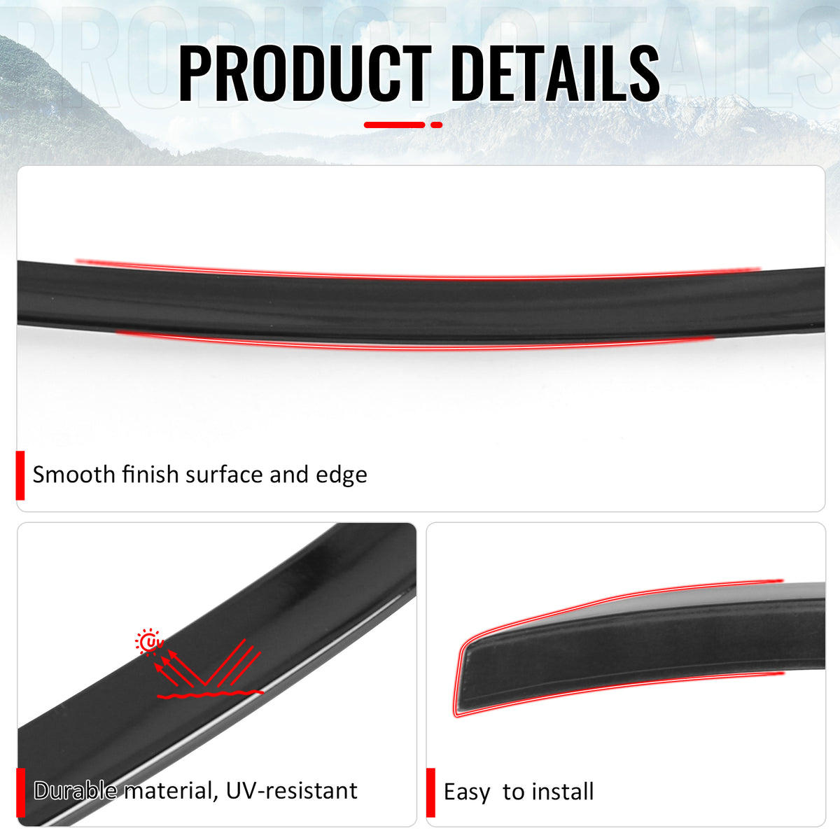 Fits 19-27 BMW G07 X7& Alpina XB7 IKON Style Rear Middle Spoiler Gloss Black ABS