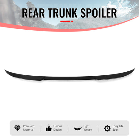 Fits 25-26 BMW X3 G45 M50 IKON Style Rear Mid Trunk Spoiler Wing Gloss Black ABS