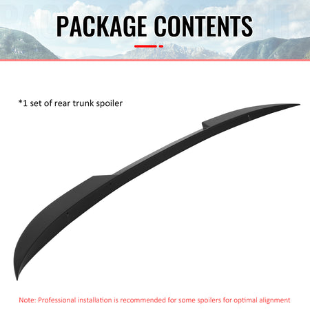 Fits 25-26 BMW X3 G45 M50 IKON Style Rear Mid Trunk Spoiler Wing Gloss Black ABS