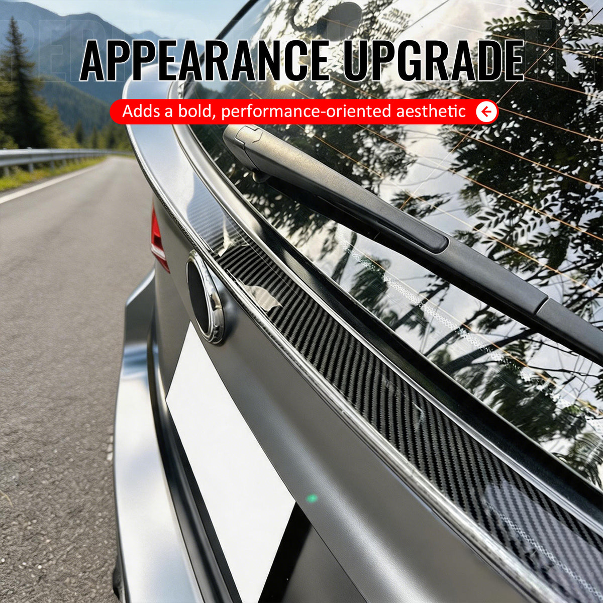 For 14-18 BMW X5 F15 X5M F85 IKON Style Mid Trunk Spoiler Carbon Fiber Print ABS