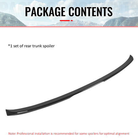 For 14-18 BMW X5 F15 X5M F85 IKON Style Mid Trunk Spoiler Carbon Fiber Print ABS