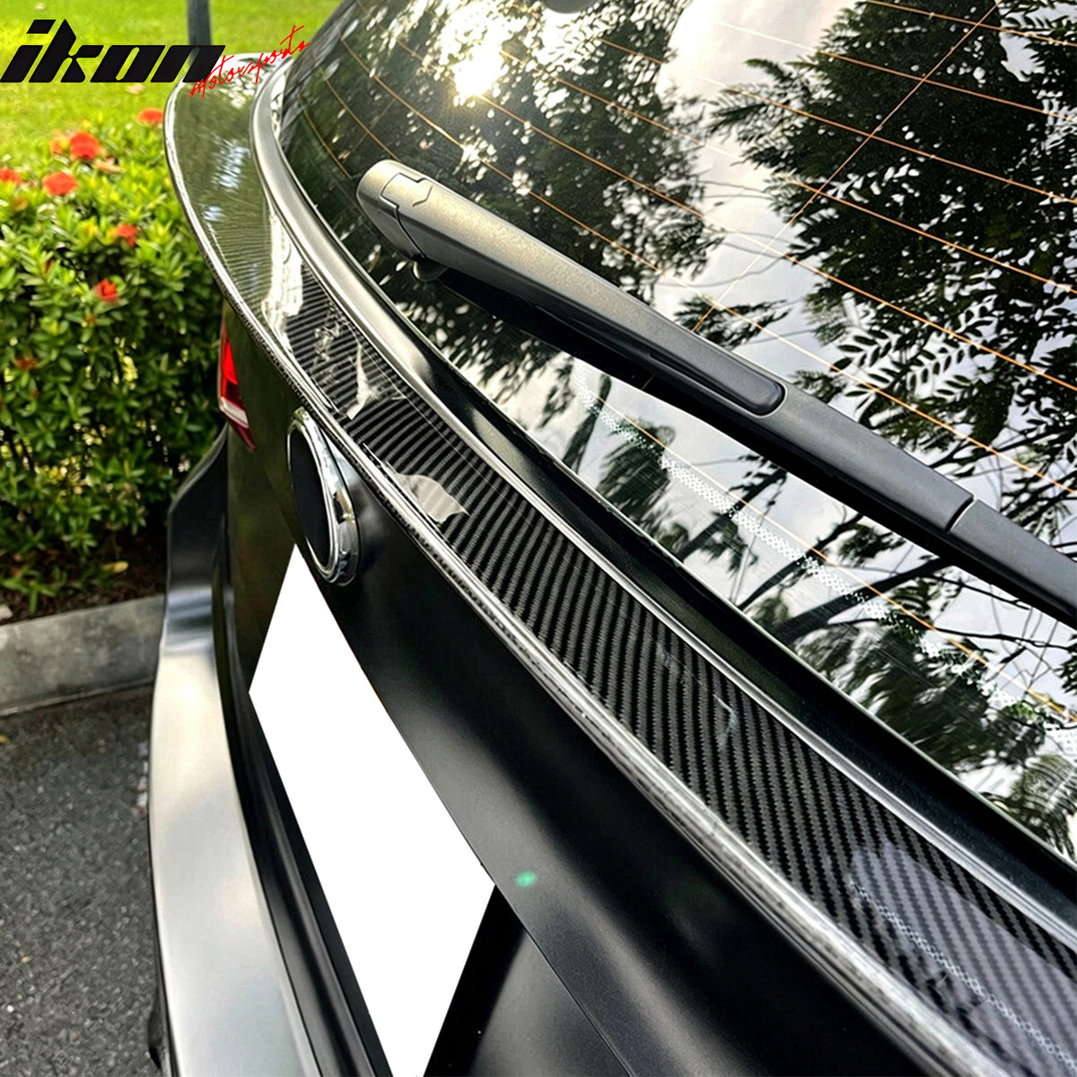 For 14-18 BMW X5 F15 X5M F85 IKON Style Mid Trunk Spoiler Carbon Fiber Print ABS