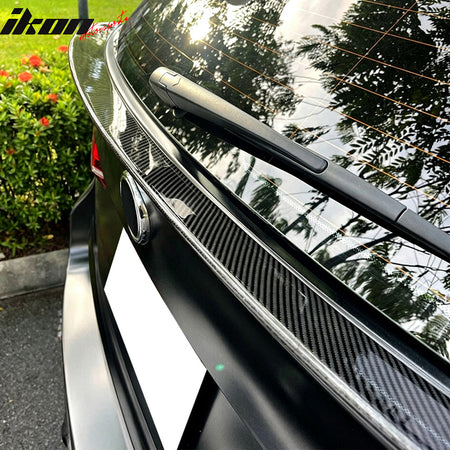 For 14-18 BMW X5 F15 X5M F85 IKON Style Mid Trunk Spoiler Carbon Fiber Print ABS