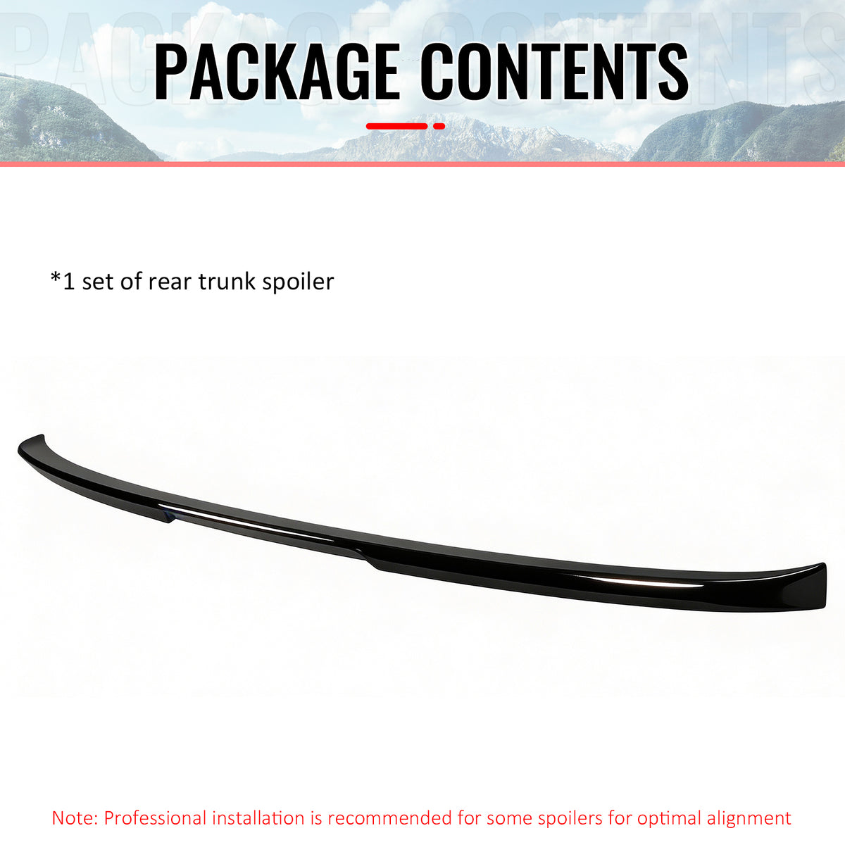 Fits 14-18 BMW X5 F15 X5M F85 IKON Style Mid Trunk Spoiler Wing Gloss Black ABS
