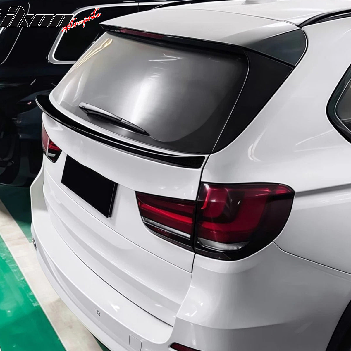 Fits 14-18 BMW X5 F15 X5M F85 IKON Style Mid Trunk Spoiler Wing Gloss Black ABS