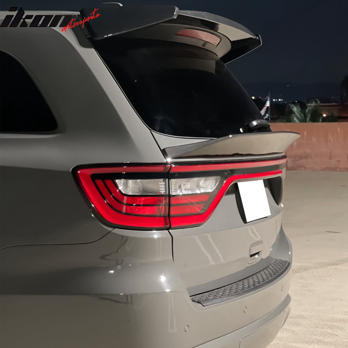 Durango Rear Spoiler IKON MOTORSPORTS, Trunk Spoiler Compatible with 2014-2024 Dodge Durango ...