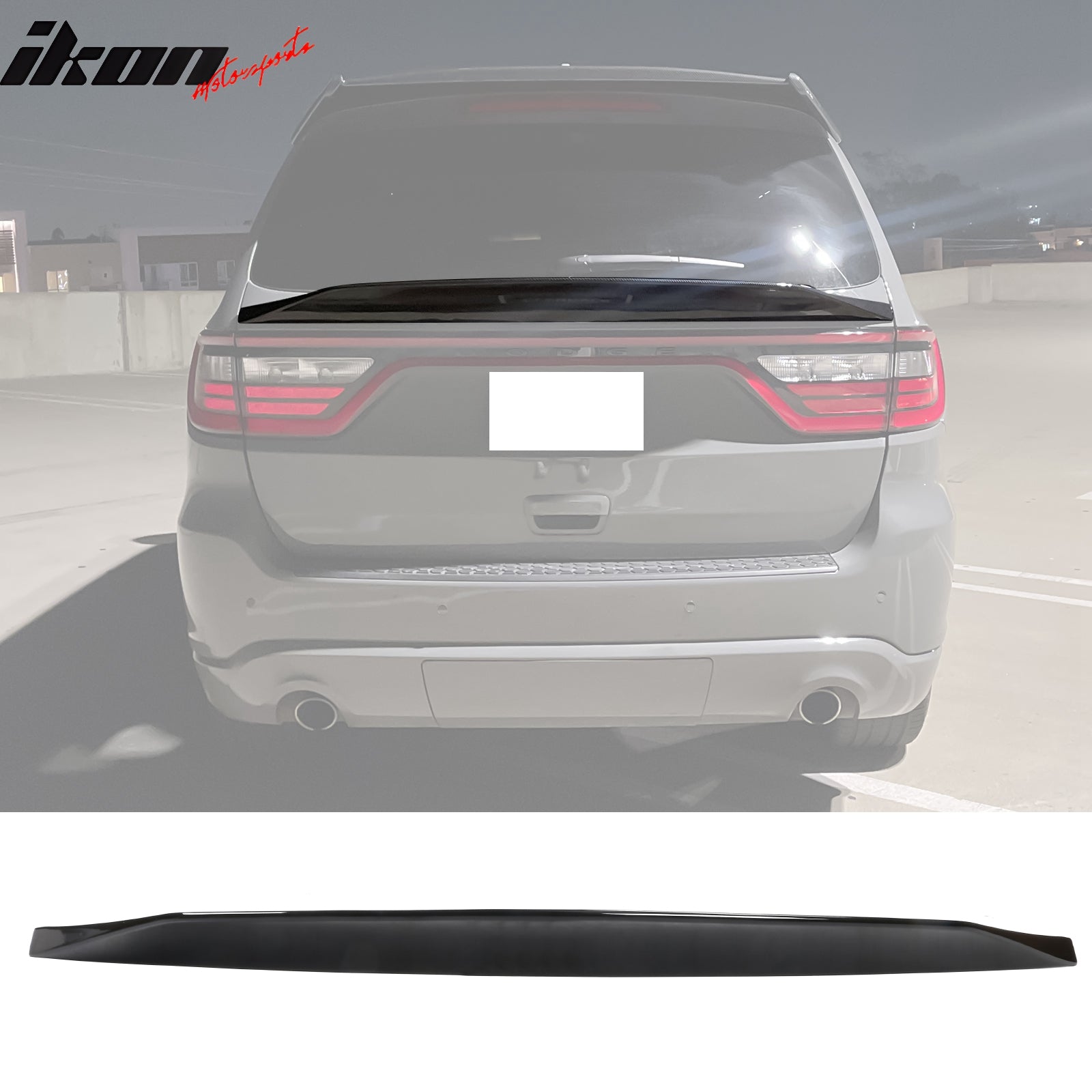 Fits 14-25 Dodge Durango Duckbill Style Trunk Spoiler Middle Lip ABS