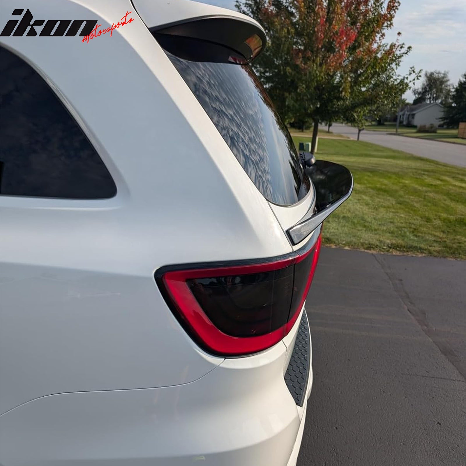 Fits 14-26 Dodge Durango Duckbill Style Trunk Spoiler Middle Lip Gloss Black ABS