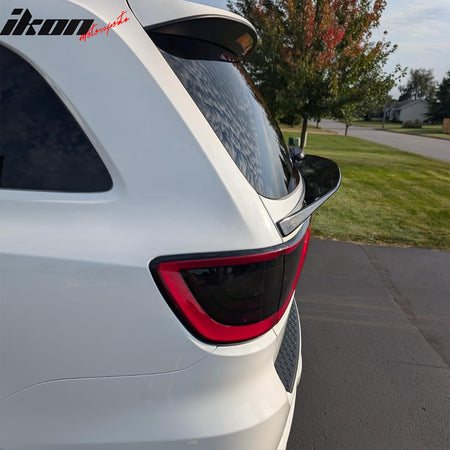 Fits 14-26 Dodge Durango Duckbill Style Trunk Spoiler Middle Lip Gloss Black ABS