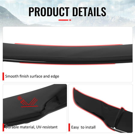 For 21-27 Jeep Grand Cherokee L WL75 IKON Rear Mid Trunk Spoiler Gloss Black ABS